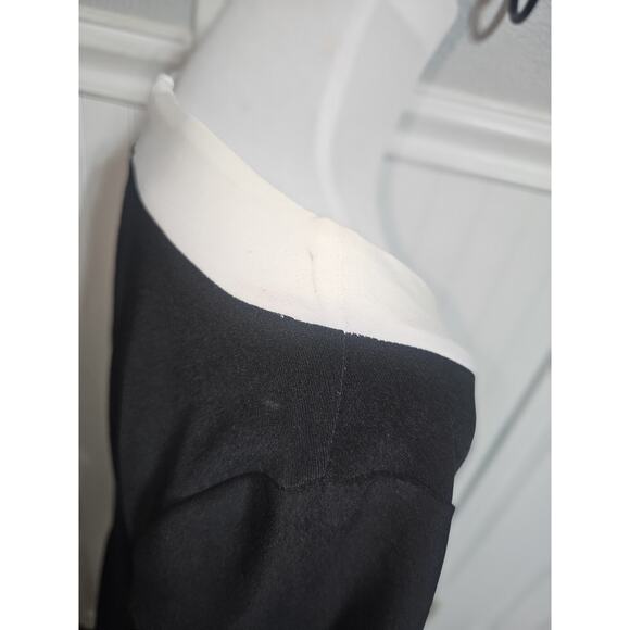 Joseph Ribkoff Sz 12 Black White Silhouette Fit Sleeves Mod Party Dress - Picture 6 of 14
